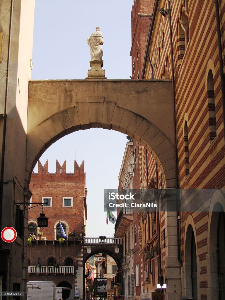 Street in Verona old and beautiful - Italy 2015 Stock Photo