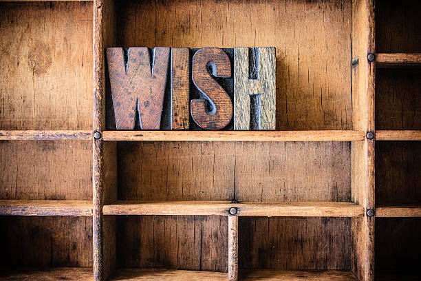 istock Wish Concept Wooden Letterpress Theme 475313354