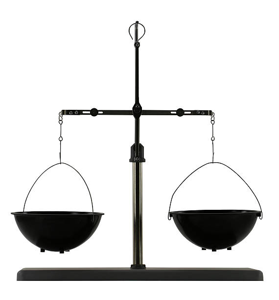 istock Equilibrium scales isolated on the white background 475314450