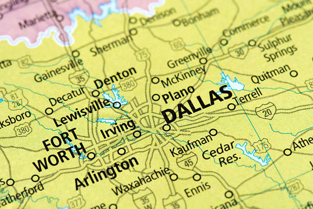 istock Map of Dallas, Texas State in US 475317332