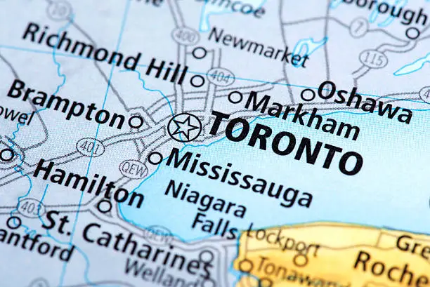 Photo of Map of Toronto in Canada