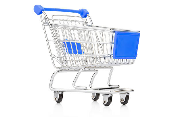istock Blue shopping cart 475319234