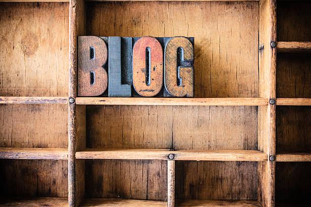 istock Blog Concept Wooden Letterpress Theme 475320188