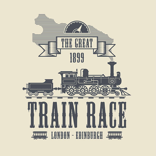 열차 리우로 추상적임 - train steam train vector silhouette stock illustrations