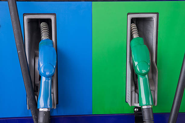 Colorful fuel oil gasoline stock photo