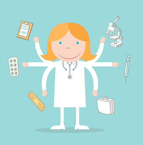 Nurses With Multiple Task 90+ Multitasking Nurse Stock Illustrations, Royalty-Free Vector ...