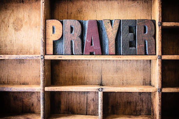 istock Prayer Concept Wooden Letterpress Theme 475329902