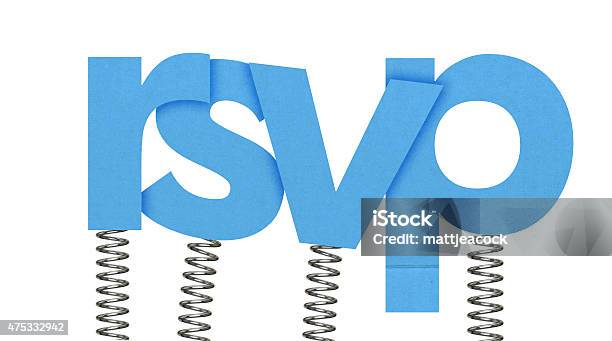 Rsvp Made From Letters On Springs Stock Photo - Download Image Now - RSVP, 2015, Alphabet