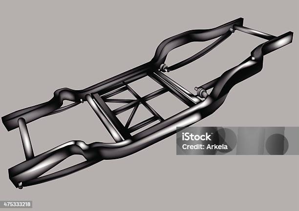 Simple Car Frame Car Frame Stock Illustration - Download Image Now - Chassis, 2015, Car ...