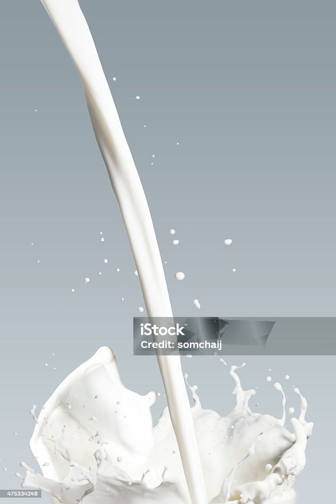 Milk Splash Milk Splash from glass on white background Milk Stock Photo