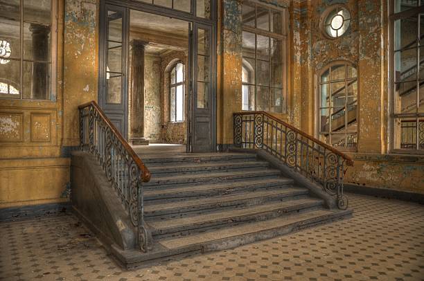 Beelitz sanatorium Entrance to the bath house in Beelitz beelitz stock pictures, royalty-free photos & images