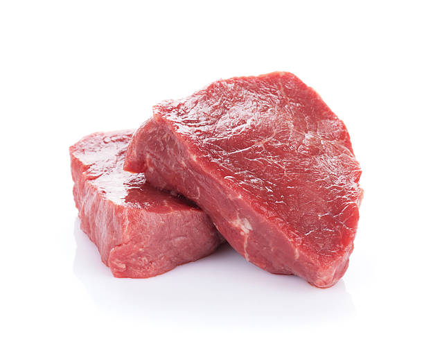 Fillet steak beef meat Fillet steak beef meat. Isolated on white background raw steak beef meat stock pictures, royalty-free photos & images