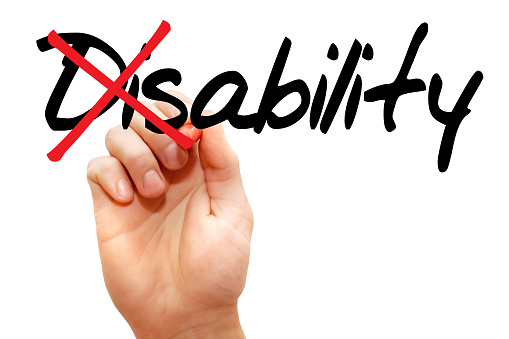 Turning the word Disability into Ability, business concept