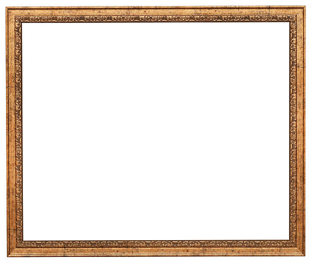 klasický styl úzký dřevěný rám obrazu - bronz slitina fotky - stock snímky, obrázky a fotky