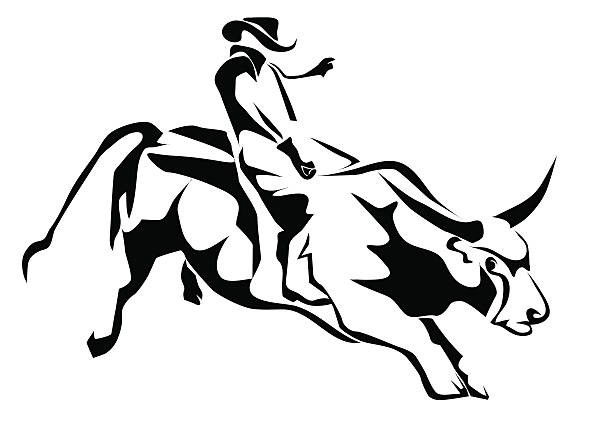Bull Riding Stock Illustration - Download Image Now - Bull Riding, Rodeo,  2015 - iStock