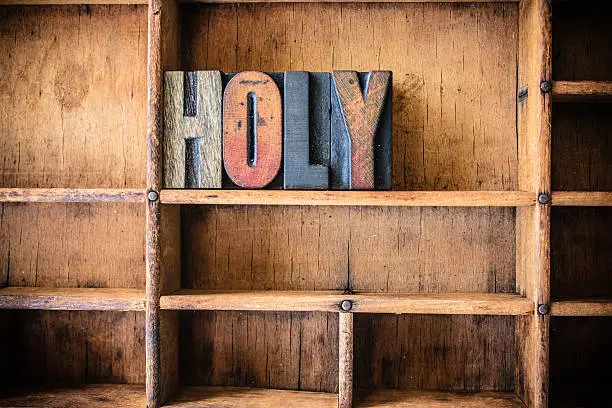 Photo of Holy Concept Wooden Letterpress Theme