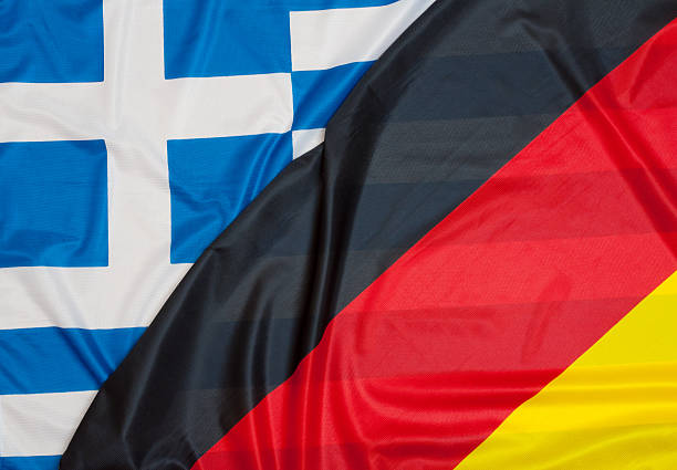istock Flags of Germany and Greece. 475341122