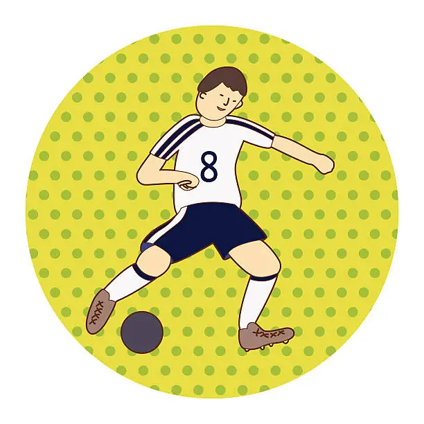 Vector illustration of Sport soccer player theme elements vector,eps