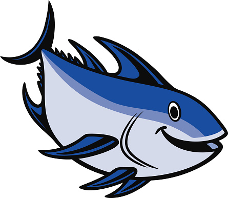 Bluefin Tuna Diving Stock Illustration - Download Image Now - Cartoon, Tuna  - Animal, Bluefin Tuna - iStock