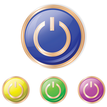 Vector Illustration Of Power Button Stock Illustration - Download Image ...