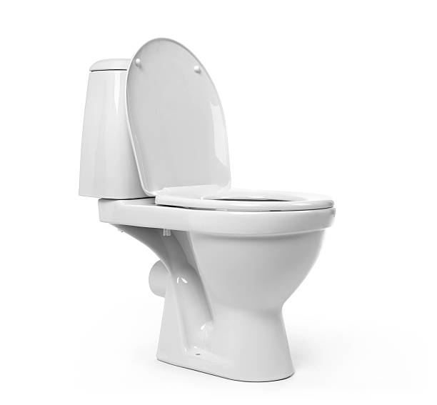 istock Open toilet bowl isolated on white background. 475351768