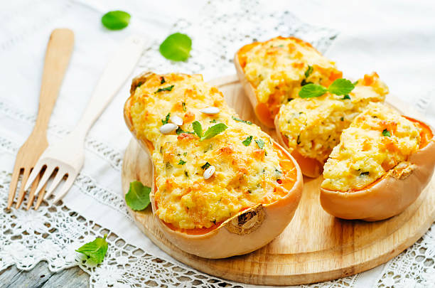 istock baked pumpkin with millet, vegetables and herbs 475352020