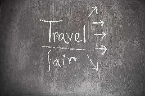 istock Handwriting Travel fair on Black 475353207