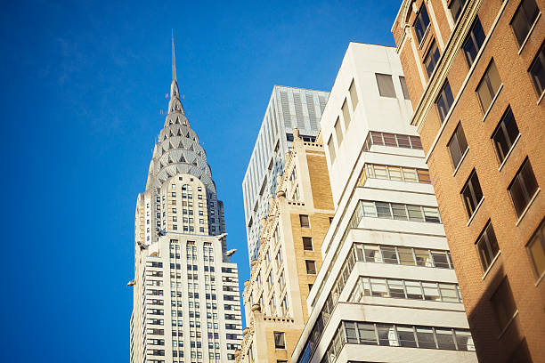 istock Classic NYC Manhattan City Skyline View with Chrysler Building 475356948