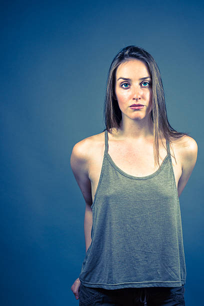 istock Slender Caucasian Female Portrait 475357406