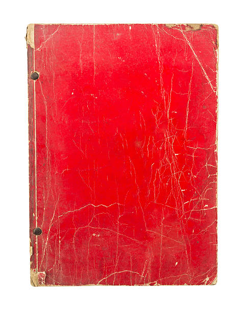 istock Old red book cover isolated on white background 475358900
