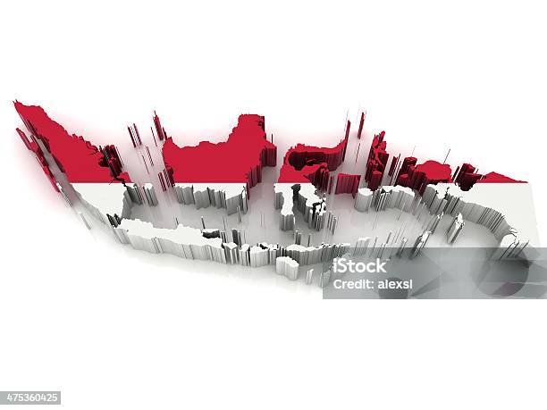 Indonesia Map Stock Photo - Download Image Now - Asia, Cartography, Cut Out