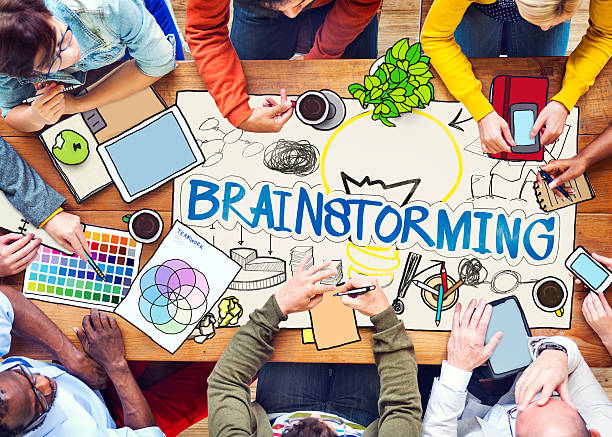 istock Diverse People with Photo Illustrations Brainstorming 475367484