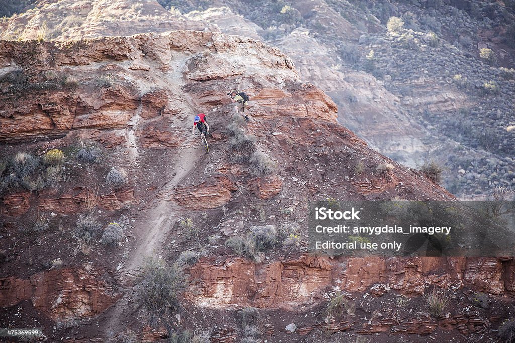Andar de Bicicleta de montanha extrema - Royalty-free Andar de Bicicleta de Montanha Foto de stock