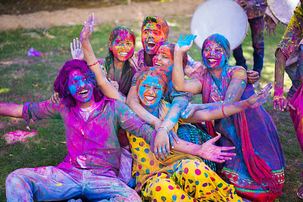 Holi Festival in India stock photo