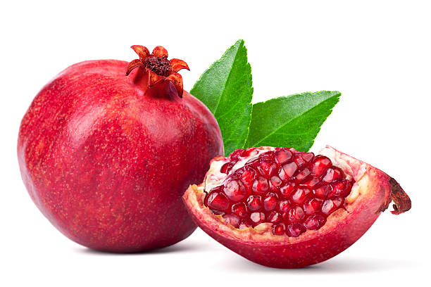 chicchi di melagrana - pomegranate fruit tropical fruit freshness foto e immagini stock