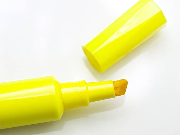 istock Yellow Highlighter Marker Home and Office Supplies Close-up 475373329