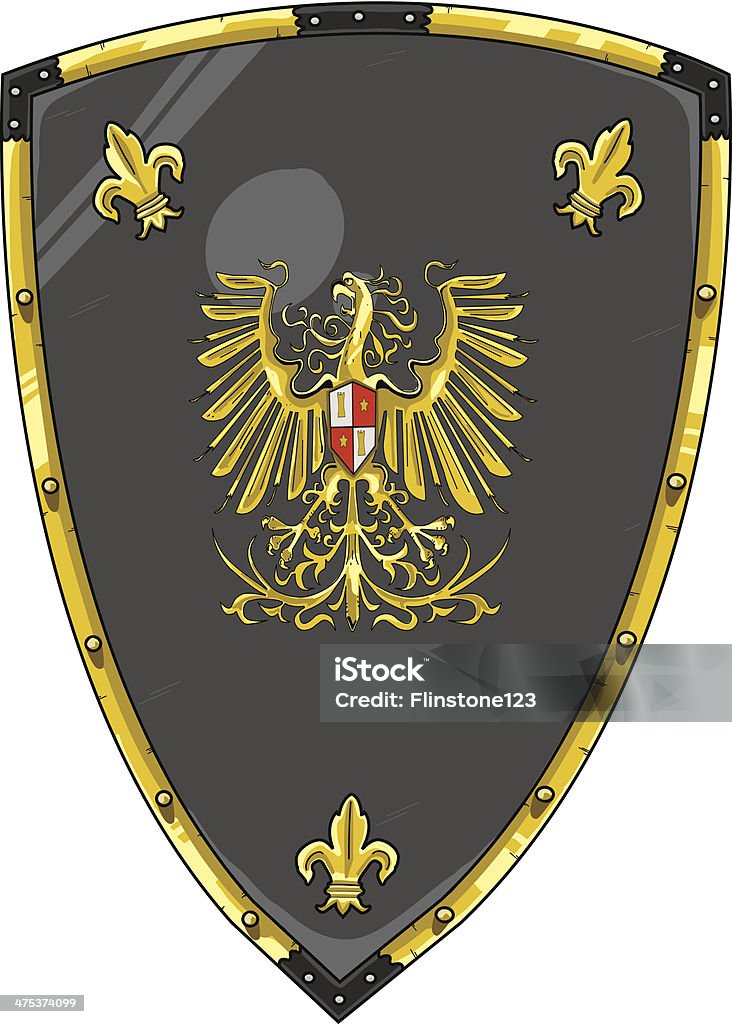 Medieval Shield Vector 1 Stock Illustration - Download Image Now ...