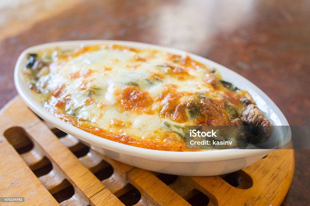 baked spinach baked spinach with cheese Broccoli Stock Photo