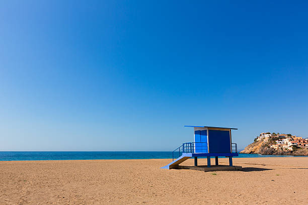Bolnuevo beach in Mazarron Murcia at Mediterranean spain sea