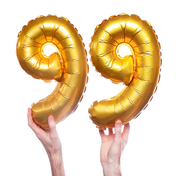 istock Gold number 99 balloons 475378370