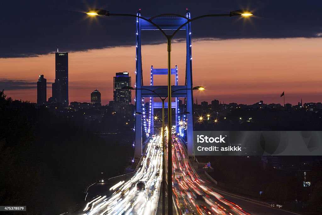 Blue bosphorus Bridge Aerial View Stock Photo