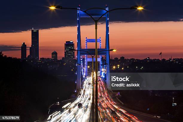 Blue Bosphorus Bridge Stock Photo - Download Image Now - Aerial View, Architecture, Asia