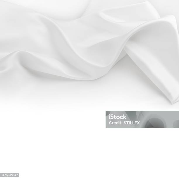 Silk Stock Photo - Download Image Now - White Color, Sheet - Bedding, Curtain