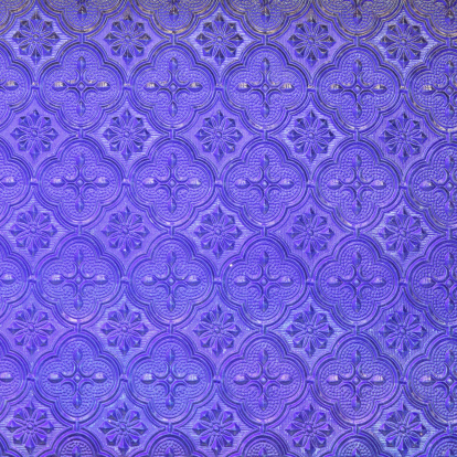 art pattern on blue wall