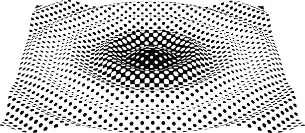 illustrations, cliparts, dessins animés et icônes de ripples effet.   lignes d'art.   similgravure motif. - textured sine wave spotted halftone pattern