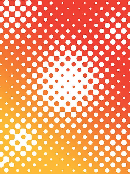 Vector illustration of Halfton Pattern Background Color