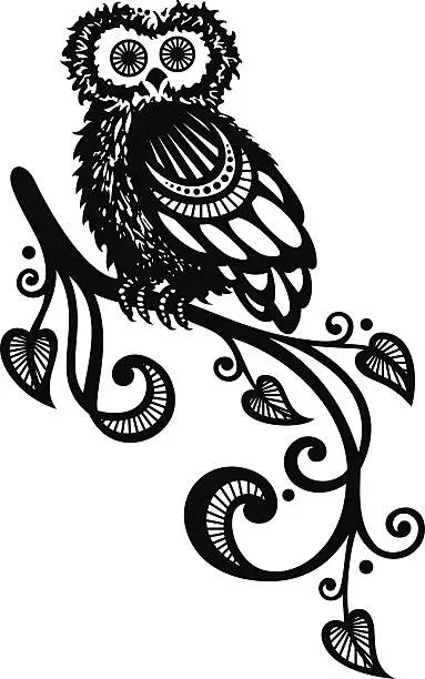 Vector illustration of Vector Decorative Owl