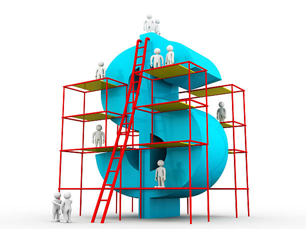 istock Building a big dollar. Money making concept 475384233
