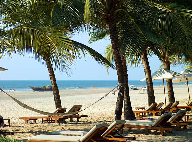 Praia em Goa - fotografia de stock