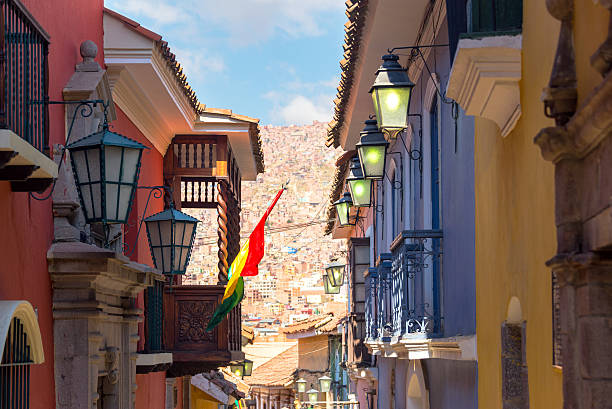 jaen street の la paz ,bolivia - ラパス ストックフォトと画像